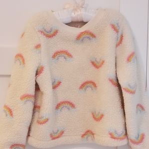Cozy Fleece, Cream and Rainbows